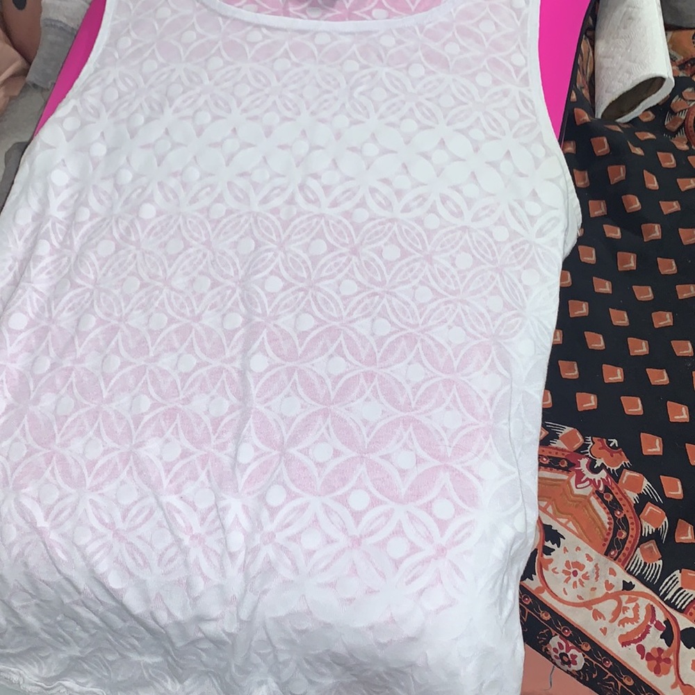 Pendleton White Patterned Sleeveless Top - image 4